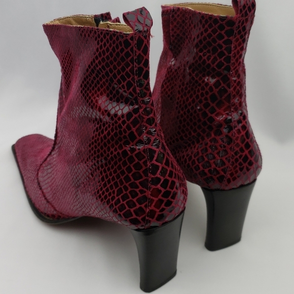 NWT Pratesi Square Toed Ankle Boot Sz 37 - Picture 6 of 11